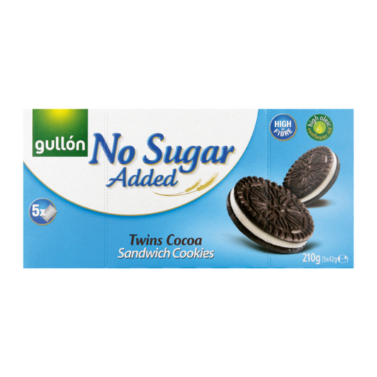 Gullon No Sugar Added Twins Cocoa Sandwich Cookies 210g