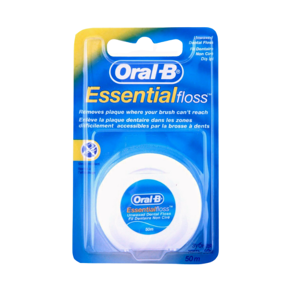 Oral B Essential Floss Unwaxed Dental Floss 50m