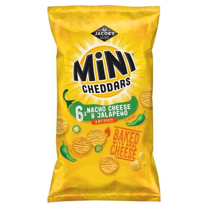 Jacob's Mini Cheddars Nacho Cheese & Jalapeño 6 x 25g