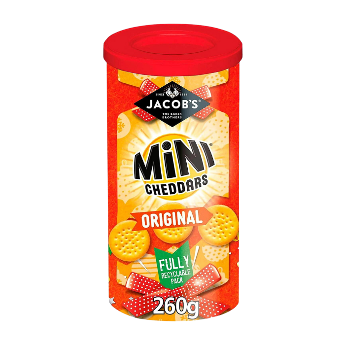 Mini Cheedders Jacob's Mini Cheddars Original Caddy 260g – The Pantry Basket