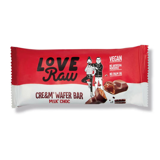 LoveRaw Milk Chocolate Cre&m Wafer Bar 43g