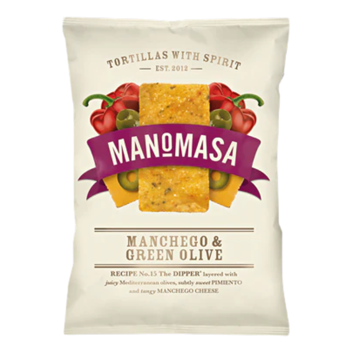 Manomasa Manchego & Green Olive Tortilla Chips 160g