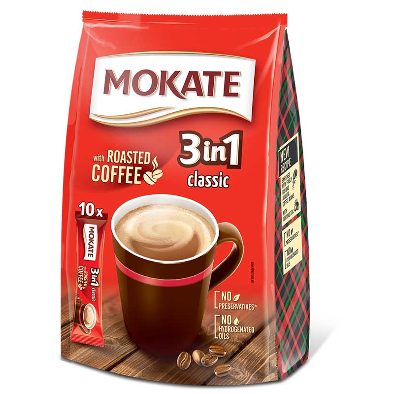 Mokate 3-in-1 Classic Roasted Coffee 10 Sachets