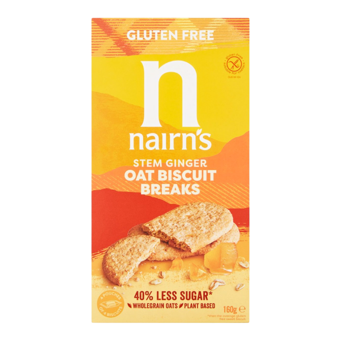 Nairn's Gluten Free Stem Ginger Oat Biscuit Breaks 160g
