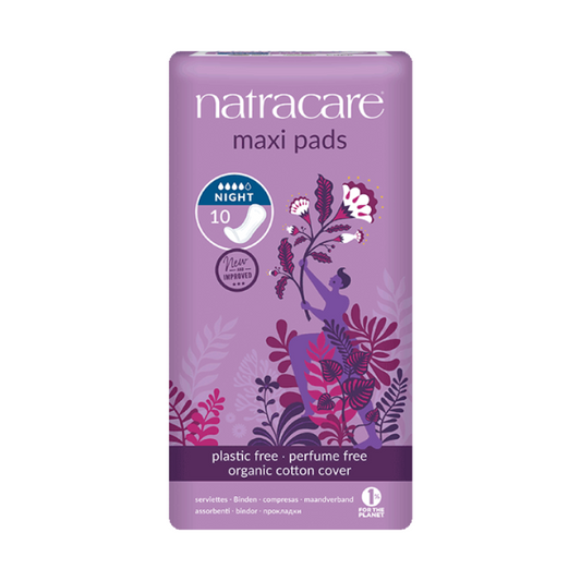 Natracare Night Time Maxi Pads 10 Pack