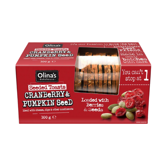 Olina's Bakehouse Cranberry & Pumpkin Seed Toasts 100g