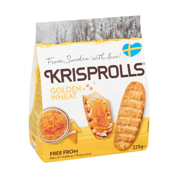Pagen Golden Wheat Krisprolls 225g