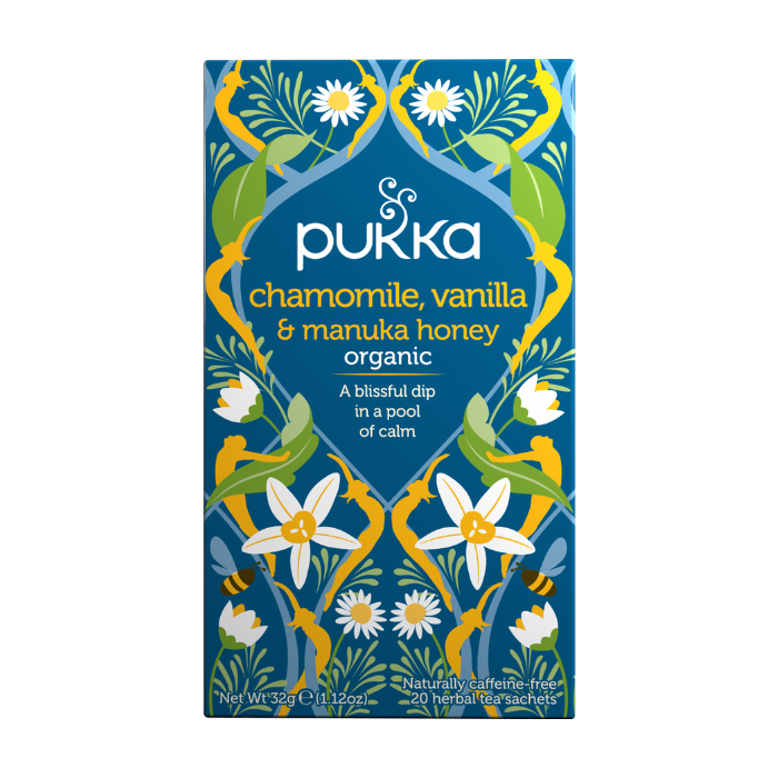 Pukka Herbs Chamomile, Vanilla & Manuka Honey 20 Tea Sachets, 32g