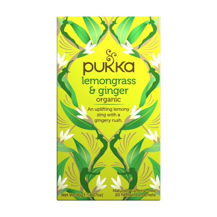 Pukka Herbs Lemongrass & Ginger 20 Tea Sachets, 36g