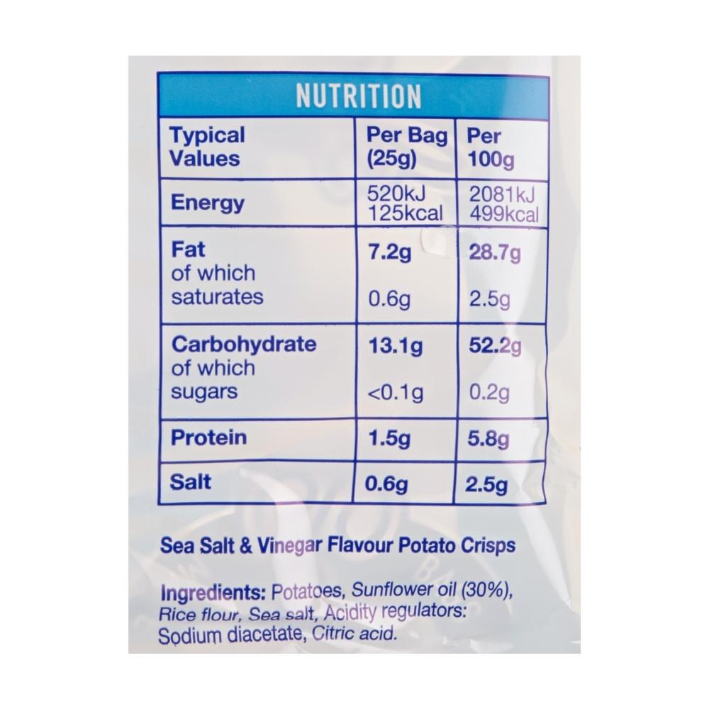 Seabrook Salt and Vinegar Crisps 6 x 25g Label