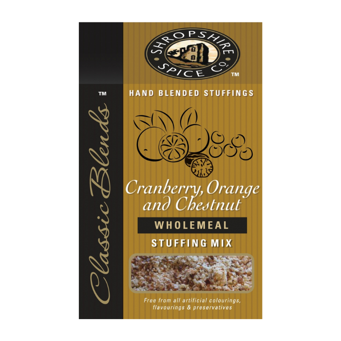 Shropshire Spice Co. Cranberry, Orange & Chestnut Wholemeal Stuffing Mix 150g