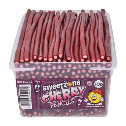 Sweetzone 10p Cherry Pencils – 100 Pieces in a Tub