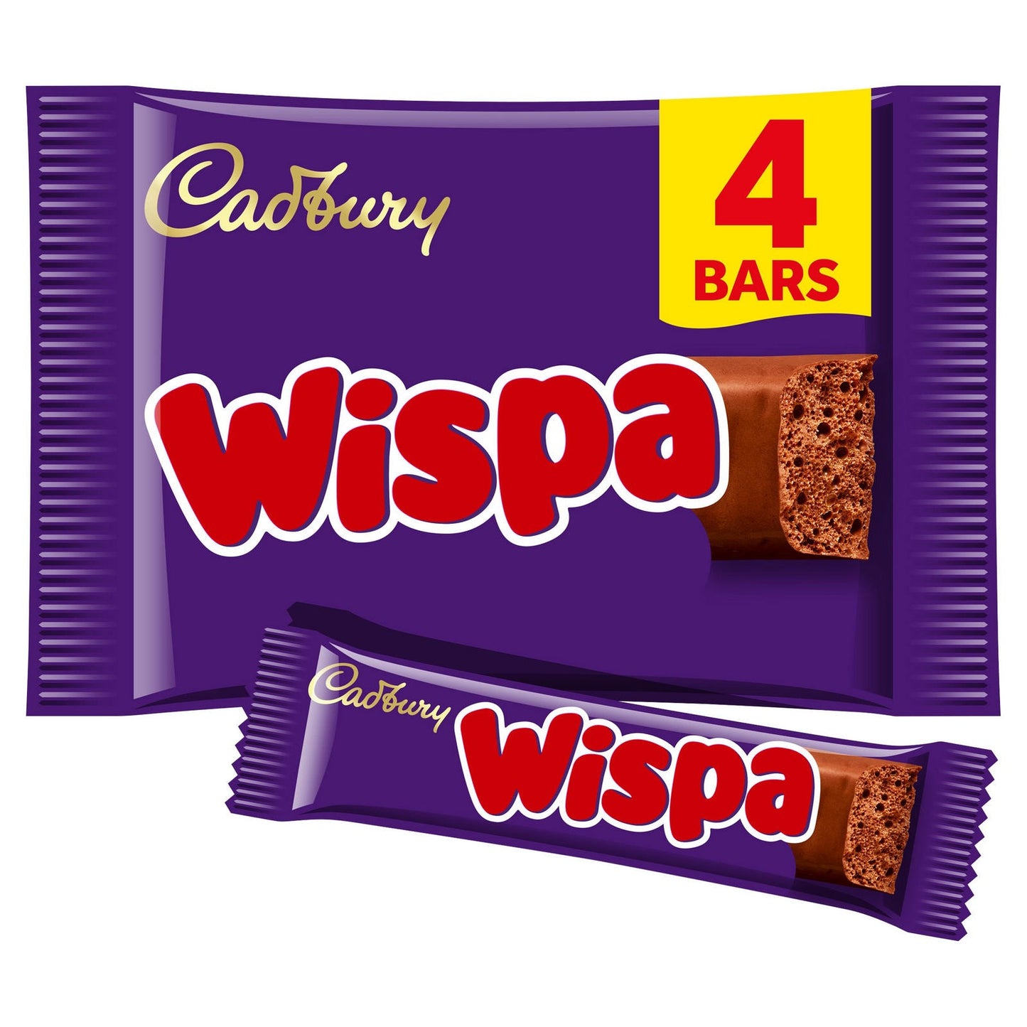 Cadbury Wispa Chocolate Bar 4 Pack, 102g