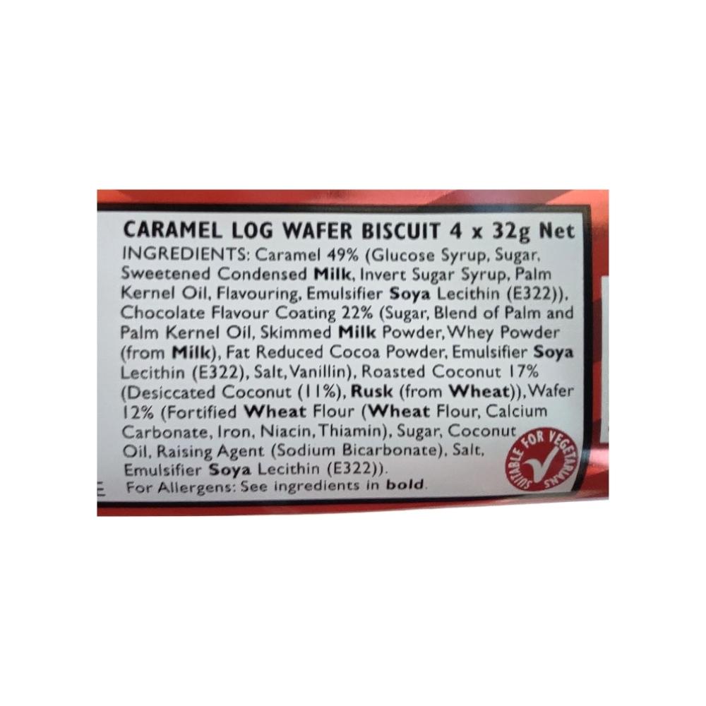 Tunnock's Caramel Log Wafers 4 x 32g Label (1)