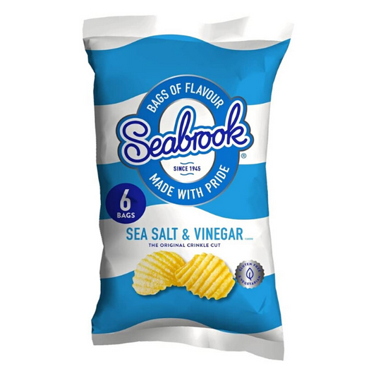 Seabrook Salt and Vinegar Crisps 6 x 25g