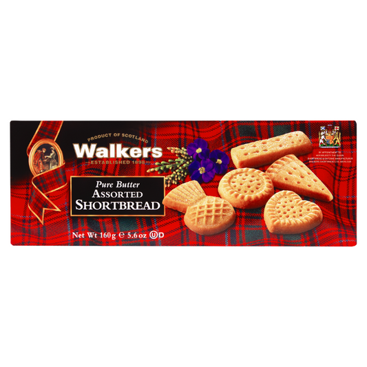 Walkers Pure Butter Assorted Shortbread Shapes 160g