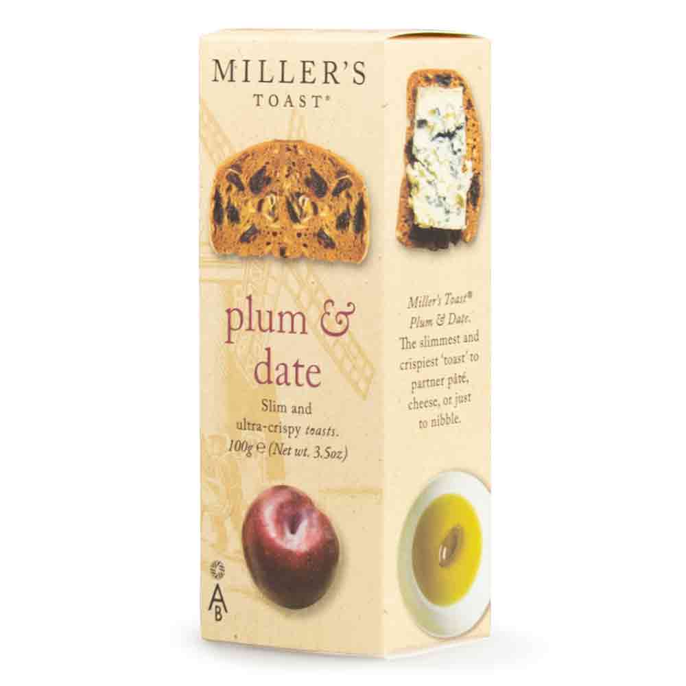 Artisan Biscuits Miller's Toast Plum and Date 100g